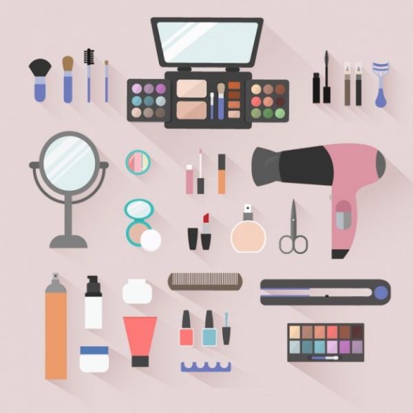 Beauty Salon Objects Icons