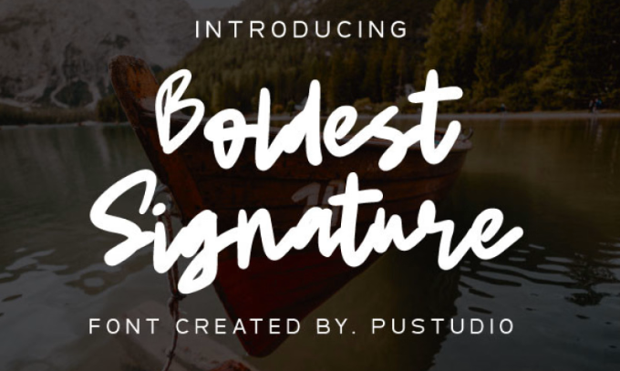 BoldestSignature Font