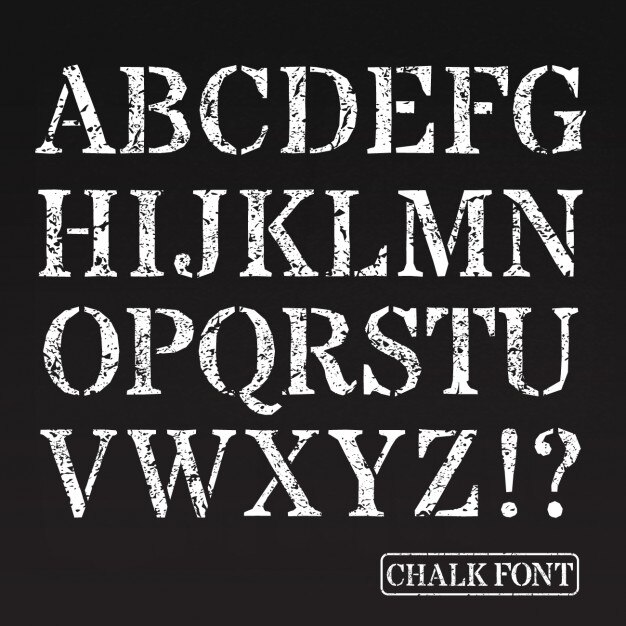 Capital Letters Chalk Font for Free Download