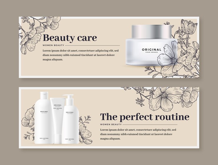 Cosmetic Label Design Vectors