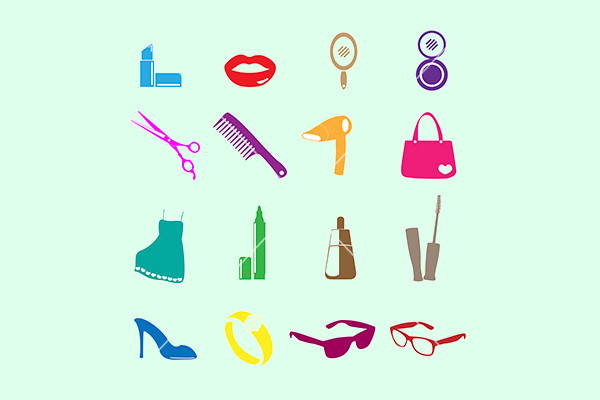 Cosmetic Make up And Beauty Icons