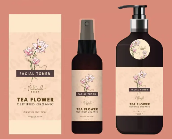 Cosmetic Product Label Template Elegant Classic