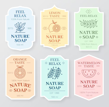 Cosmetic Soap Label Collection