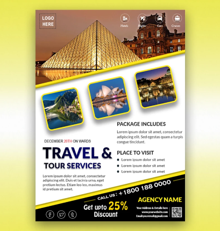 Creative Travel Agency Flyer Template