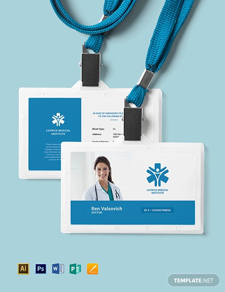 doctor id card template