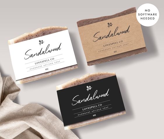 Editable Soap Label Template