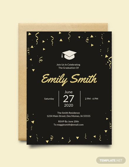 FREE 20 Graduation Invitation Designs In PSD AI MS Word Pages 