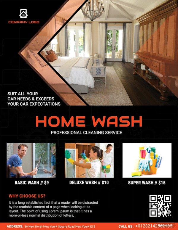 free home cleaning service flyer