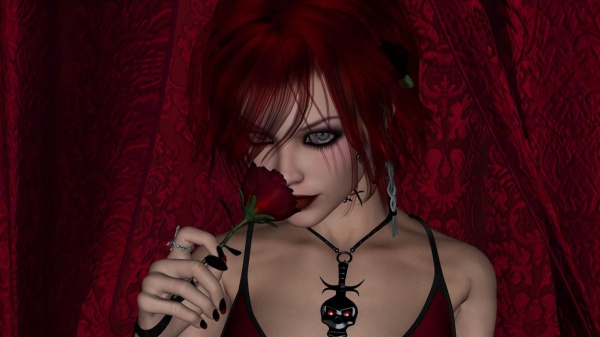 Gothic Red Rose Wallpaper