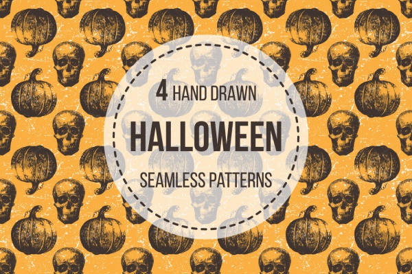 Hand Drawn Halloween Pattern Design