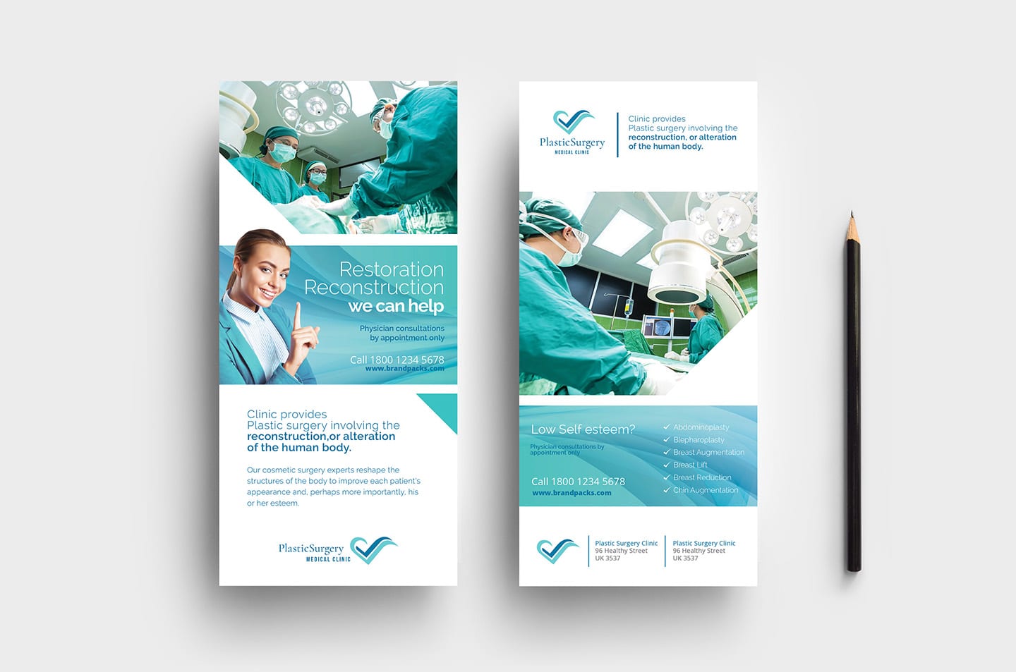 Hospital DL Card Template