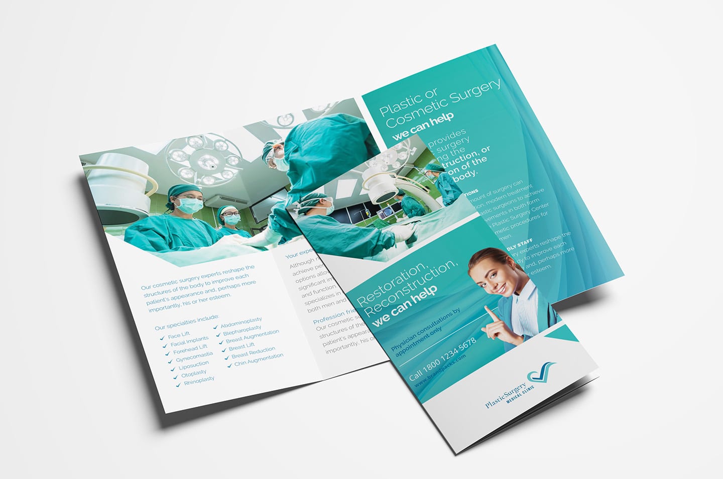 Hospital Trifold Brochure Template