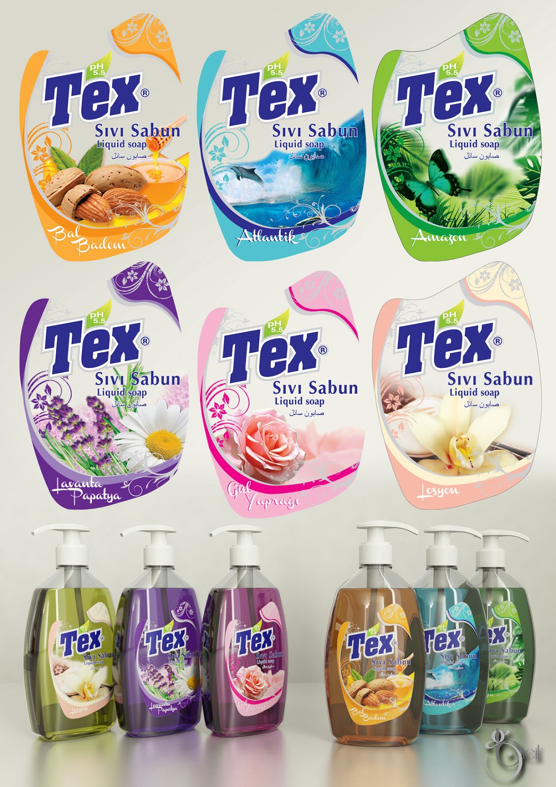 Liquid Soap Packaging Labels Design