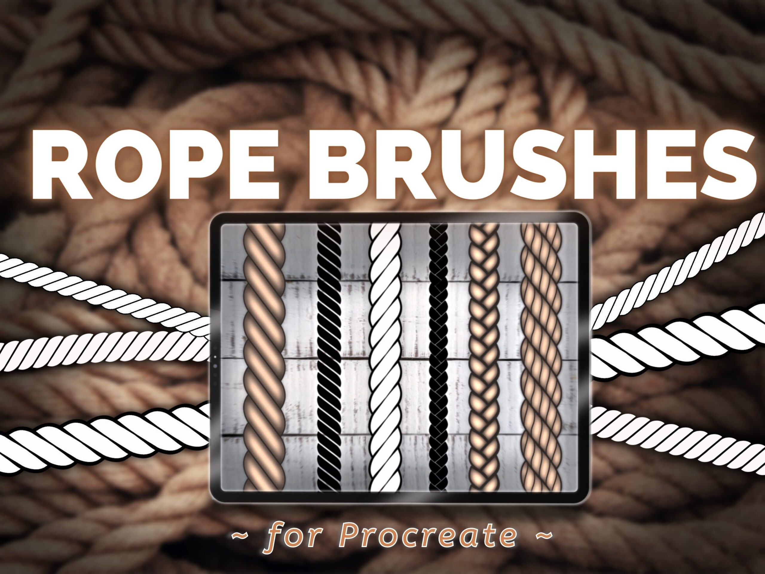 Procreate Rope Brushes for Photoshop