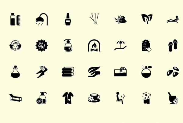 Spa And relax Icons