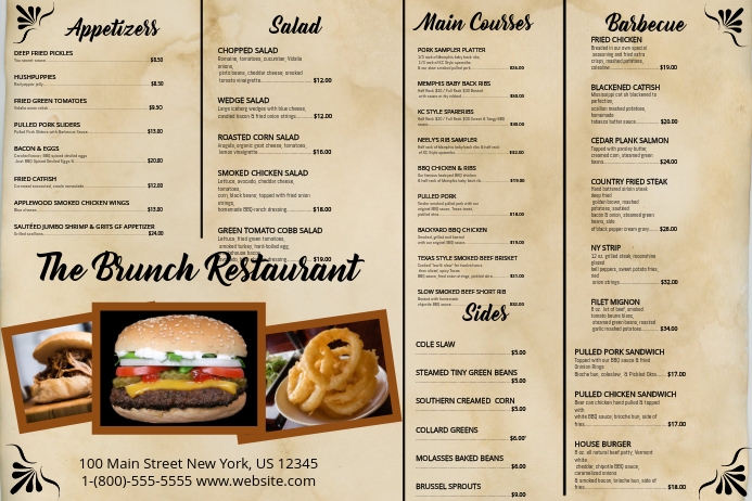 The Brunch Restaurant Menu Template