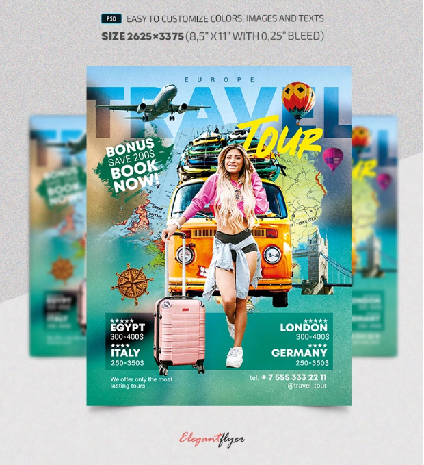 Travel Free Flyer Template (PSD)