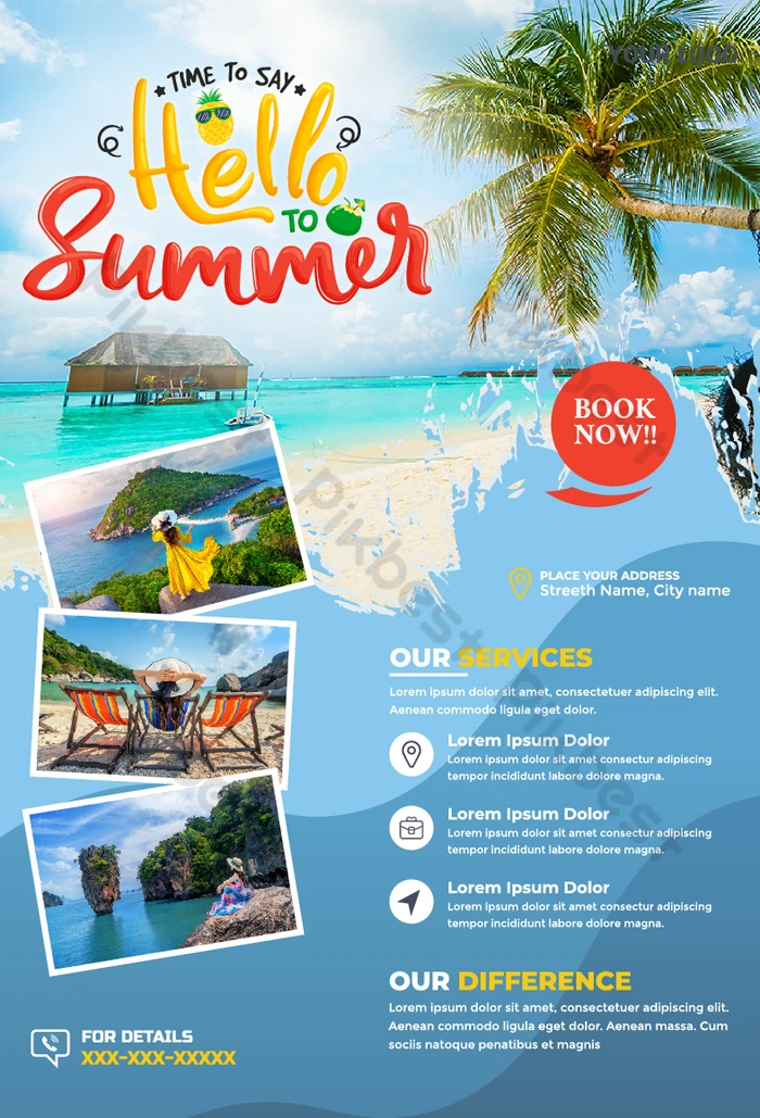 Travel Vacation Tour Agency Flyer Template Design