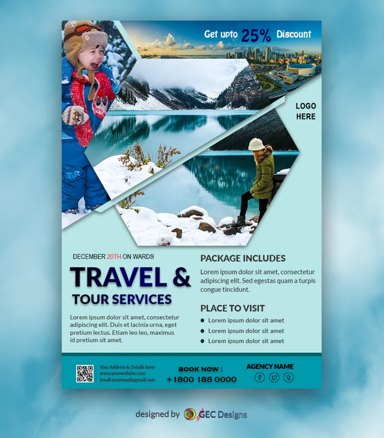 Travel and Tour packages Flyer Template