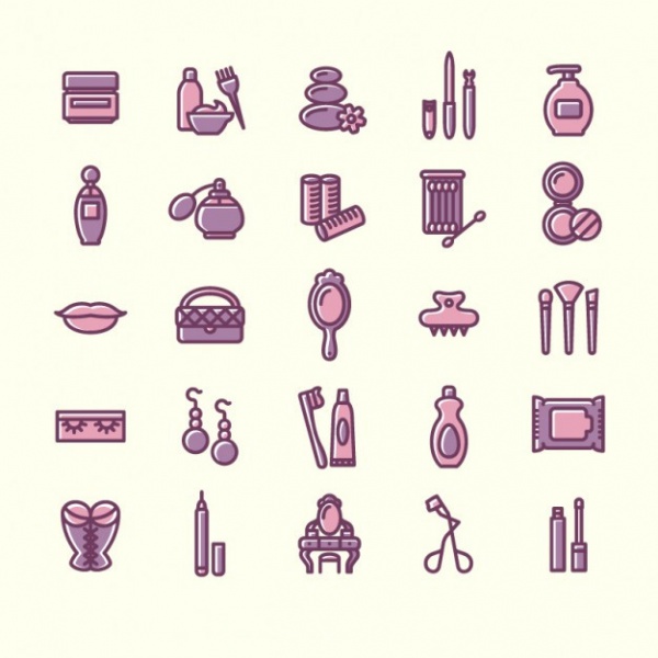 Variety of beauty icons