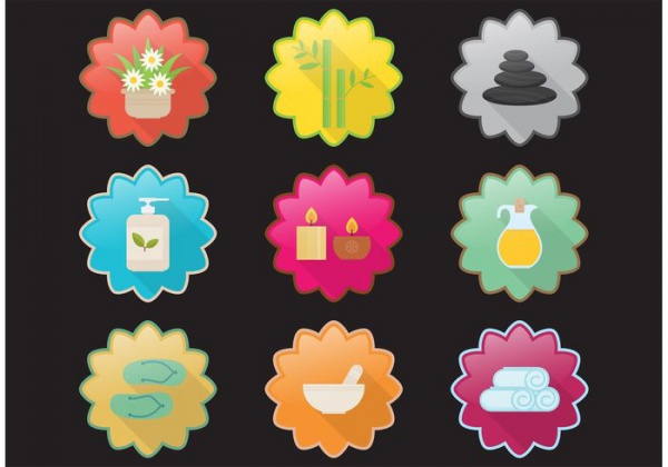 Vector Spa Glow Icons