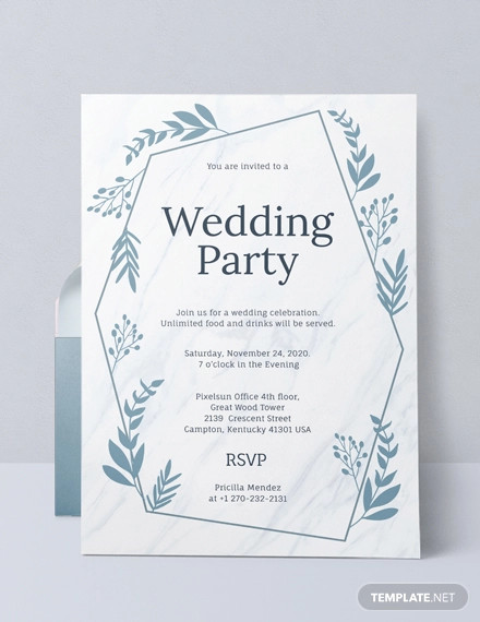 wedding party invitation