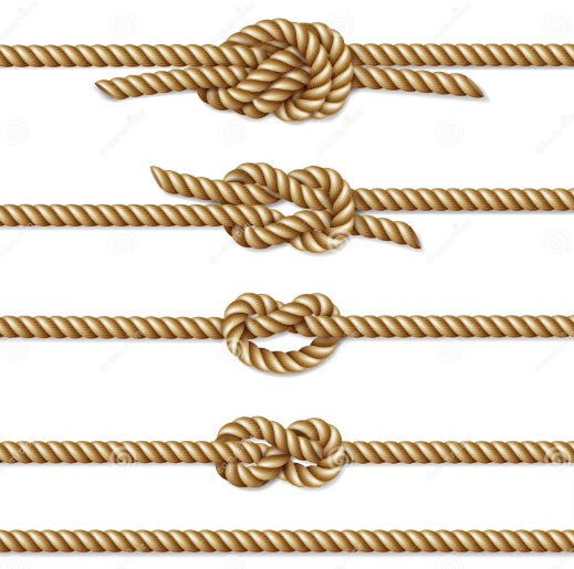 Yellow twisted rope border set