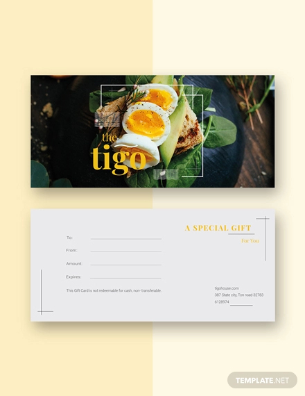 free restaurant gift certificate