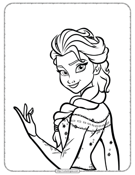 Rozen elsa Printable Coloring Pages for kids