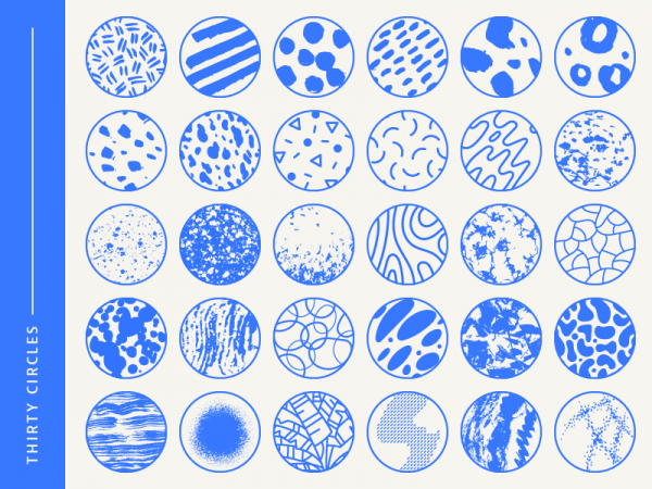 Abstract Thirty Circles Vector