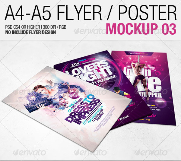 Awesome A4 – A5 Flyer Mockup