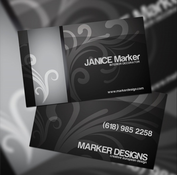 interior design business card templates free download