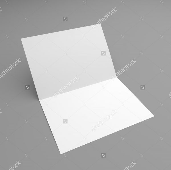 Blank folded Card Mockup