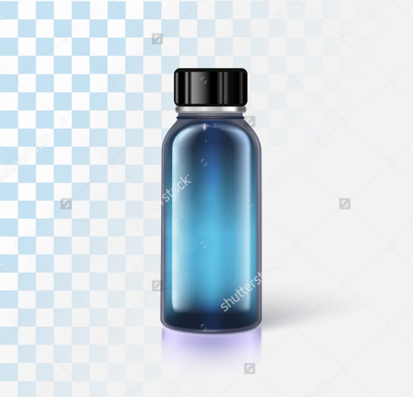 Blue bottle mockup