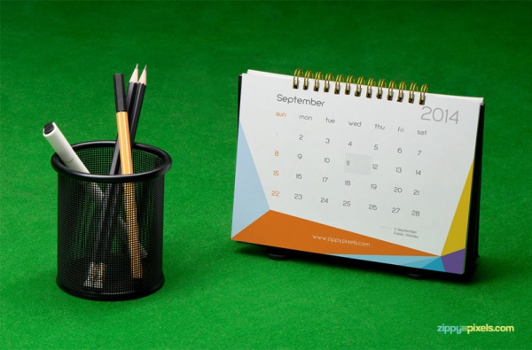 Branding Identity Calendar Mockup