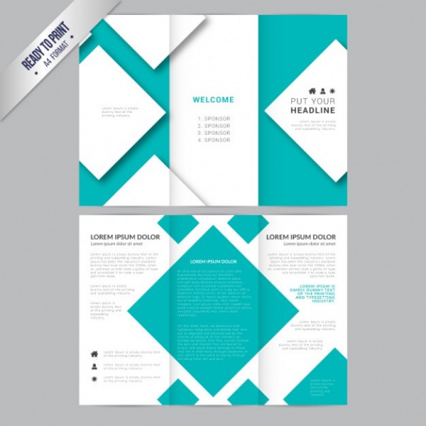 Brochure template With Squares
