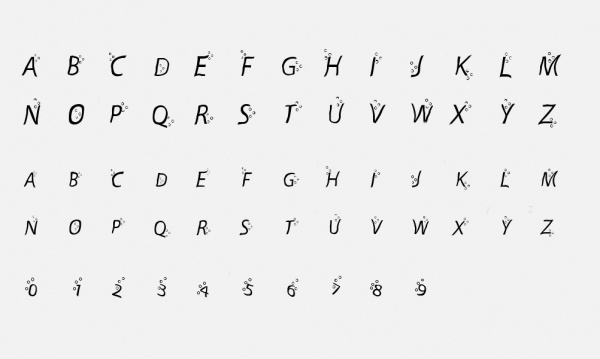 Bubble Abstract Font Character Set