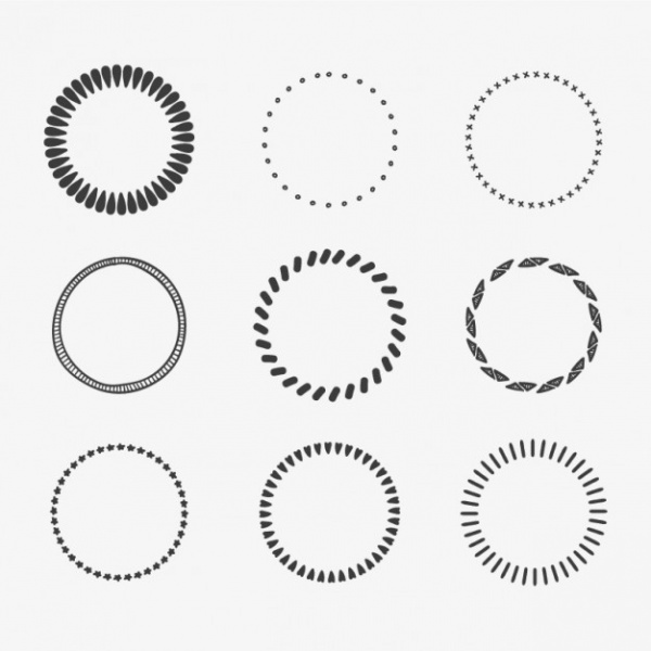 Calligraphic circles Vector