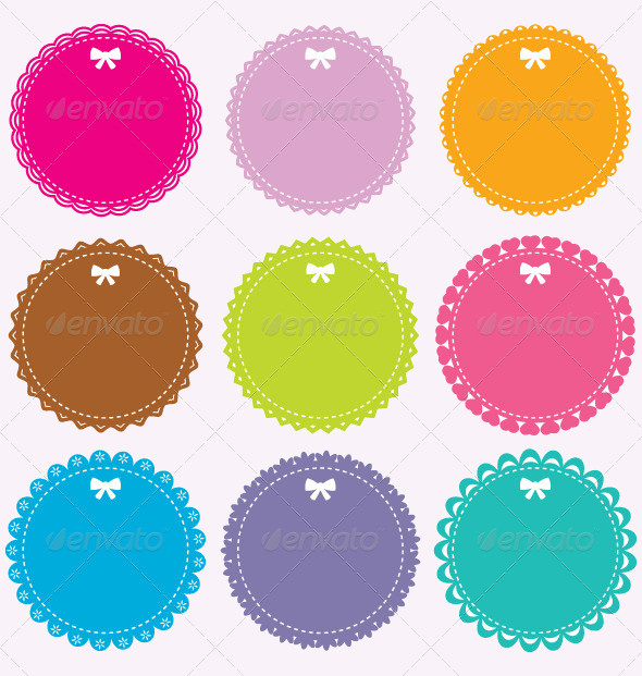 Circle Vector Frames Set