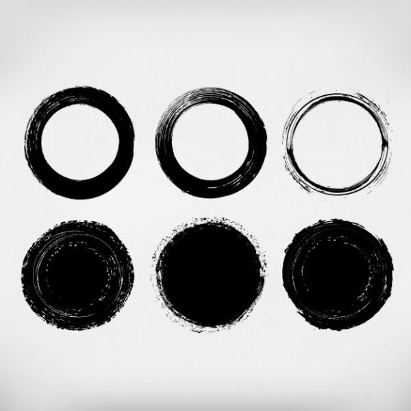 Circles Hand Painted Collection Vector