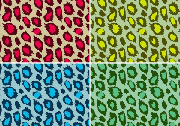 Colored Leopard Animal Print
