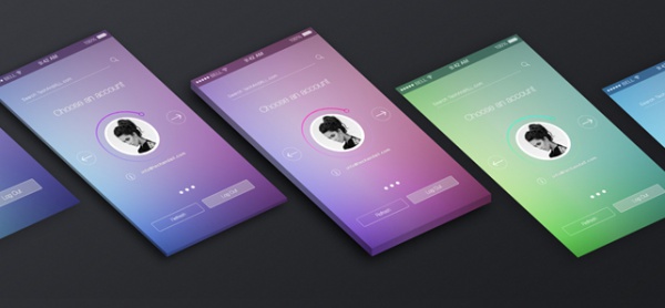 Colorful Screen MockUp For Desktop