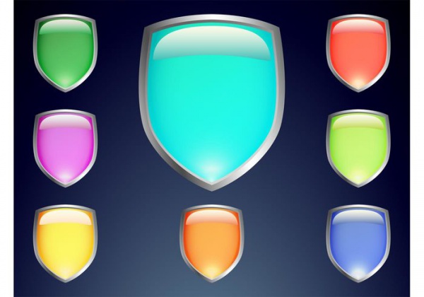 Colorful Shield Vectors For desktop