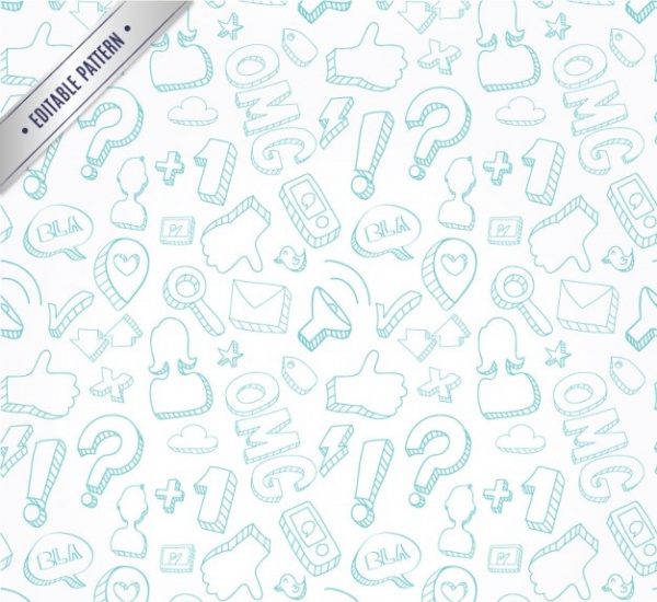 Communication doodles pattern