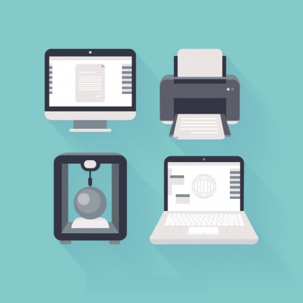 Computers and printers icons