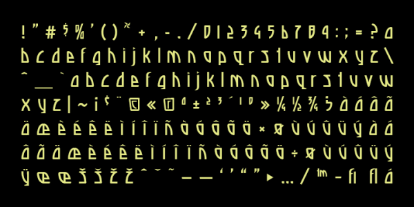 Condensed Diplay Sci Fi font