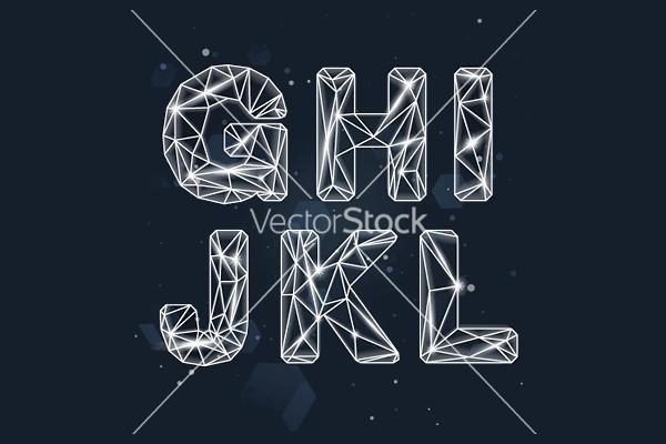 Constellation Geometric Outlined Font
