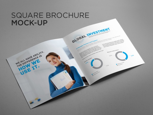 Corporate Square Brochure Mock-up