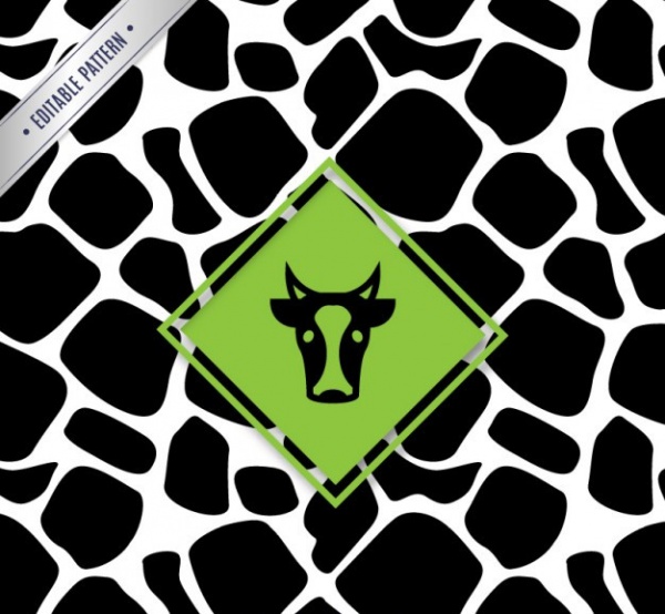 Cow pattern with label