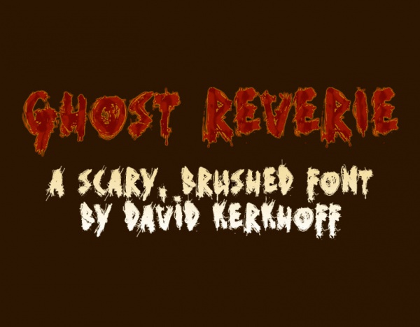 Creepy splattered horror font